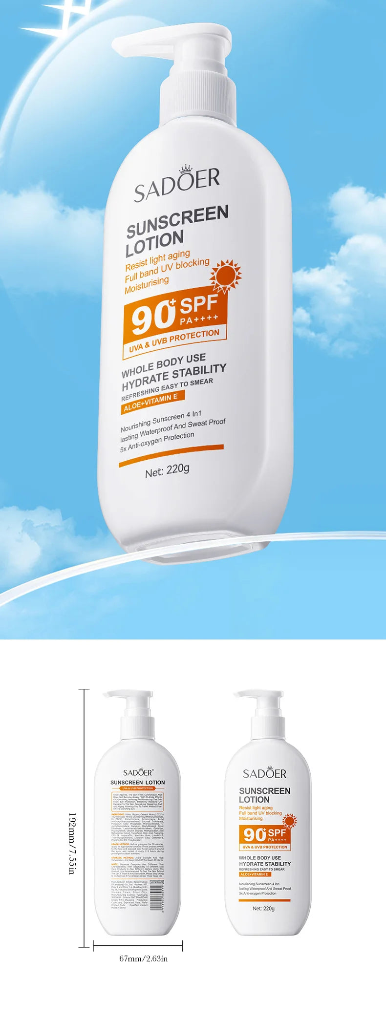 Aloe Care Sunscreen SPF 90